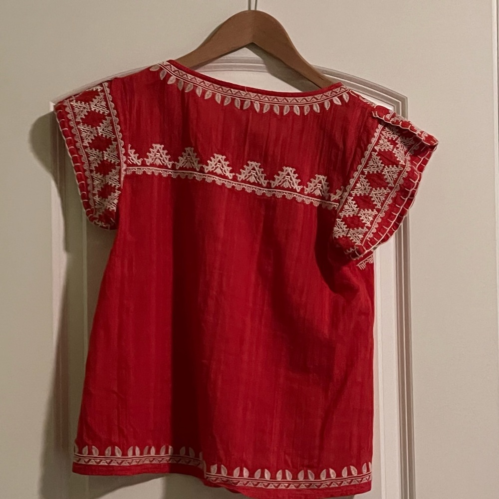 THML Red Top with White Embroidery - Picture 5 of 5